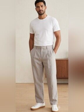 Wilfred Beige Pleated Trousers.    MP 6